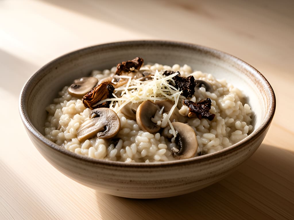 Risotto crémeux aux champignons
